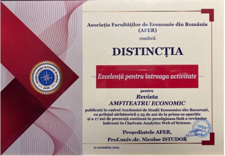 Distincție Amfiteatru Economic